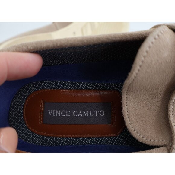 Vince Camuto Mens Kadron Shoes Loafers Size 8.5 Tan Suede Slip On Moc Toe Casual - Picture 11 of 13